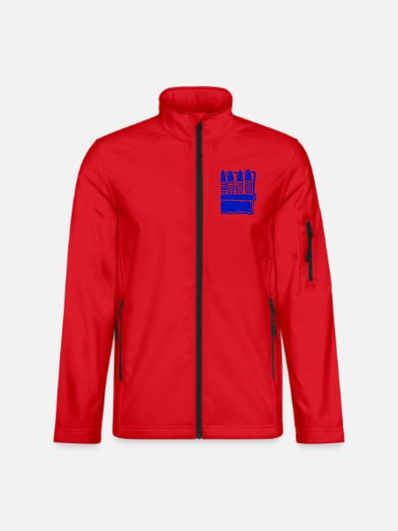Schlafende Sardinen, niedliches französisches Design - Unisex Softshelljacke - Rot