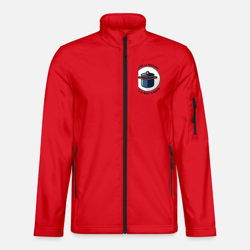 Reunion Island Pride Geschenkidee - Unisex Softshelljacke - Rot