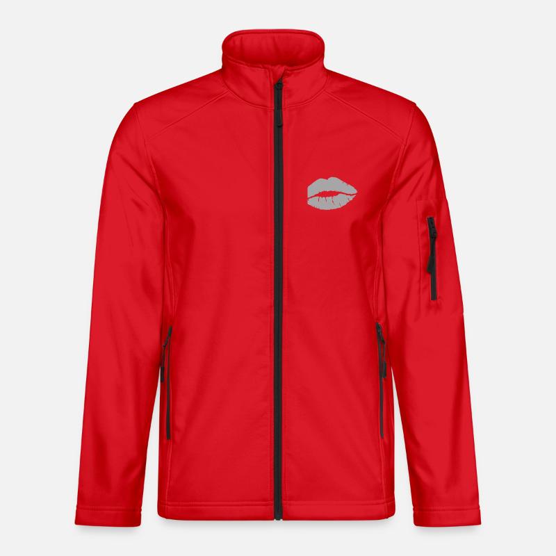 Baiser Gris Veste en tissu softshell Unisexe