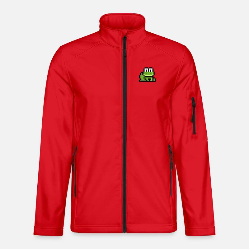 Retro Frosch - Unisex Softshelljacke - Rot