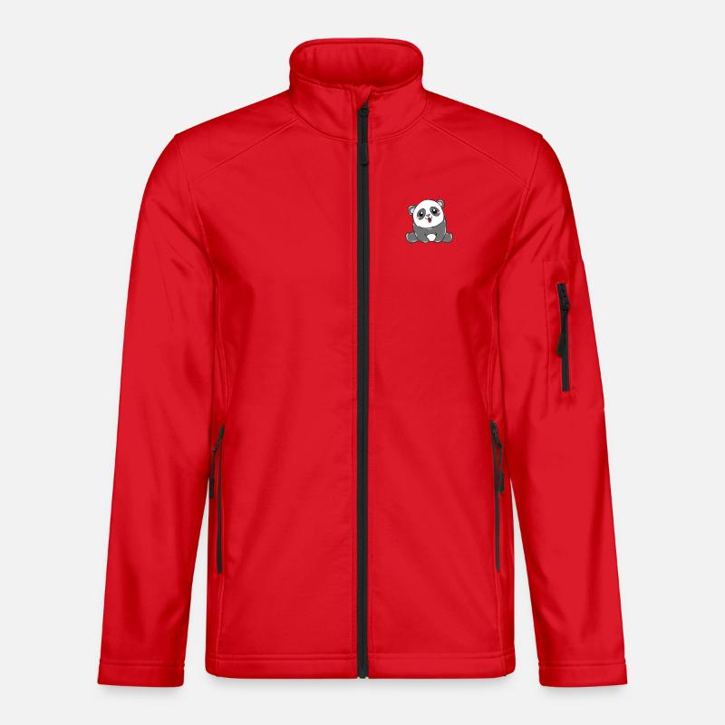 Panda Tier - Unisex Softshelljacke - Rot
