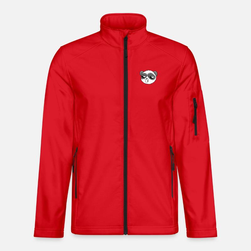 panda - Unisex Softshell Jacket - red