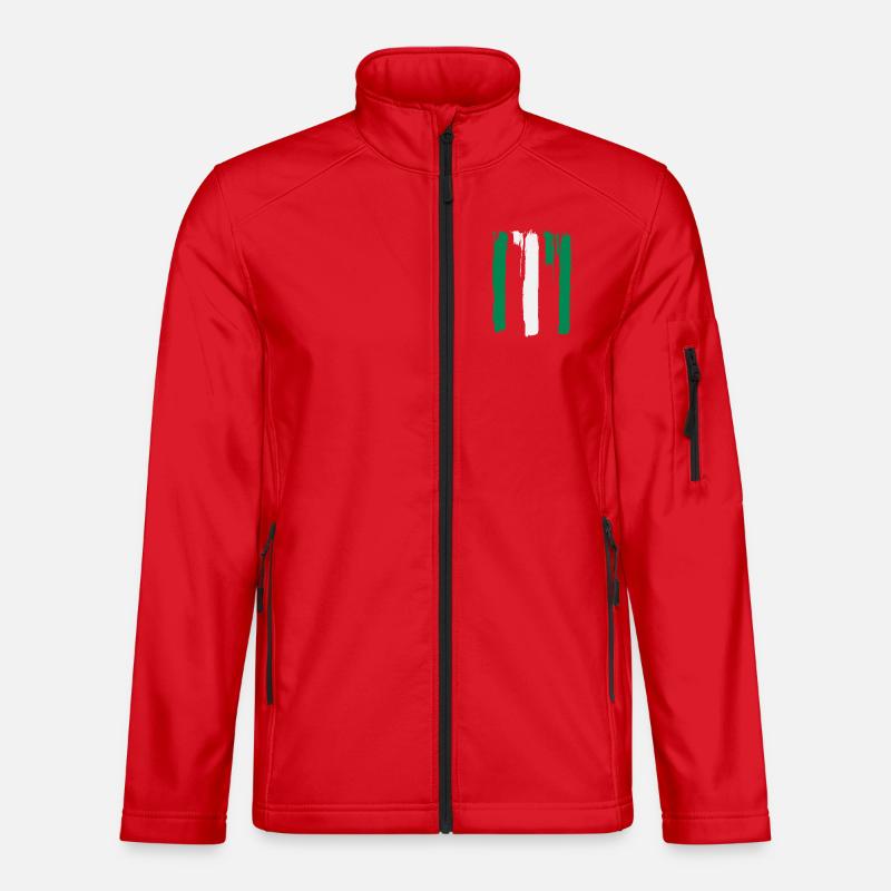 Nigeria Flagge - Unisex Softshelljacke - Rot