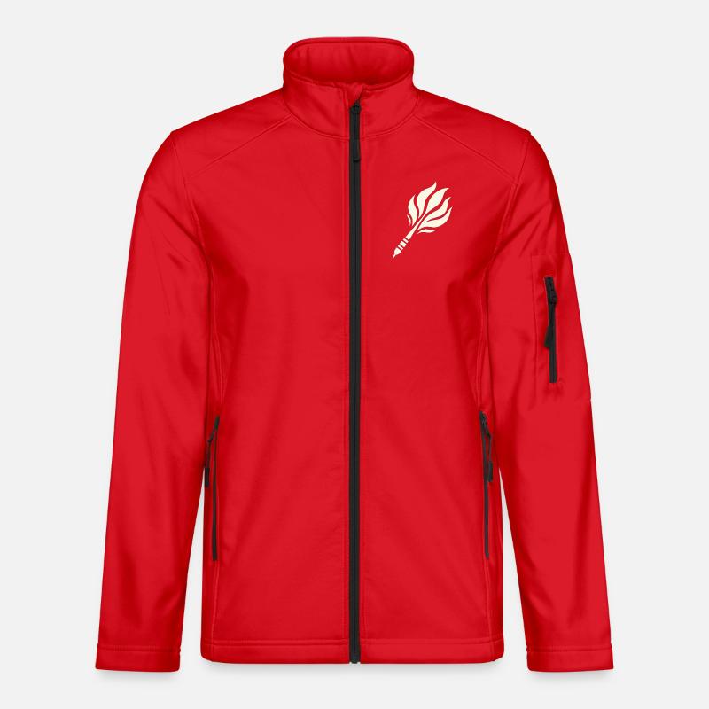 Conception de flamme de fléchette - Veste en tissu softshell Unisexe - rouge