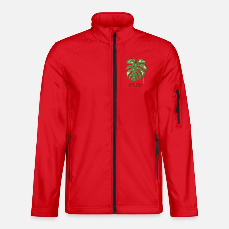 stylische Pflanze - Thai Constellation Monstera - Unisex Softshelljacke - Rot