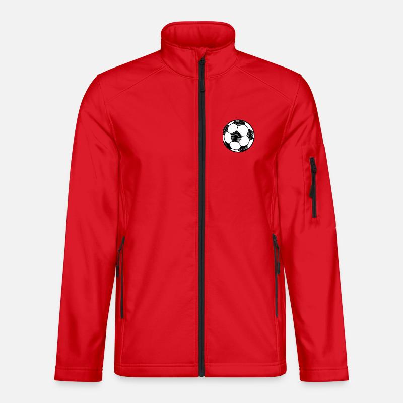 Fußball - Unisex Softshelljacke - Rot