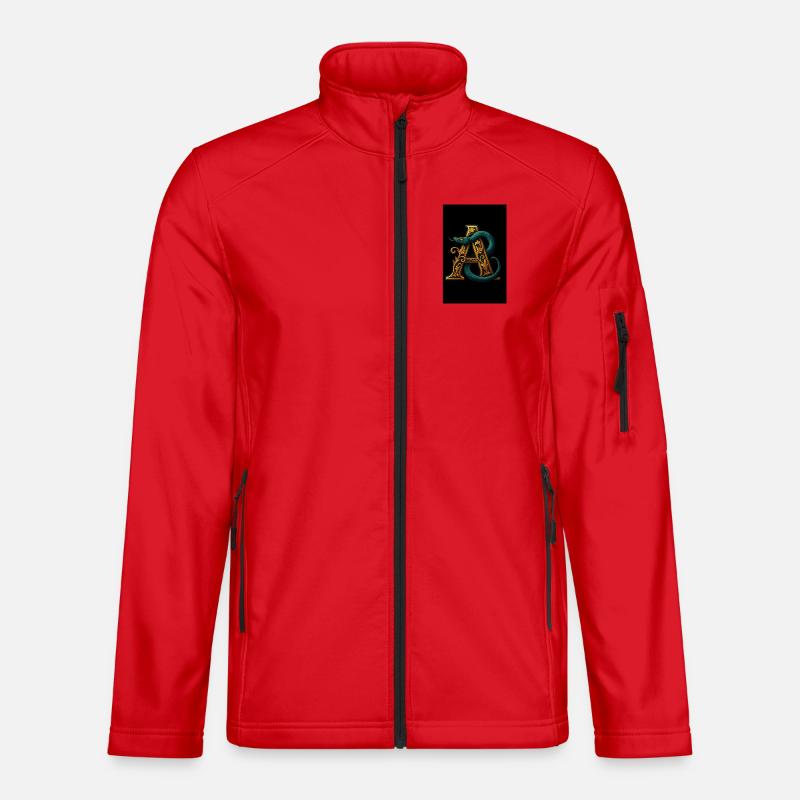 A - Magic Ornament with Basilisk - Unisex Softshell Jacket - red