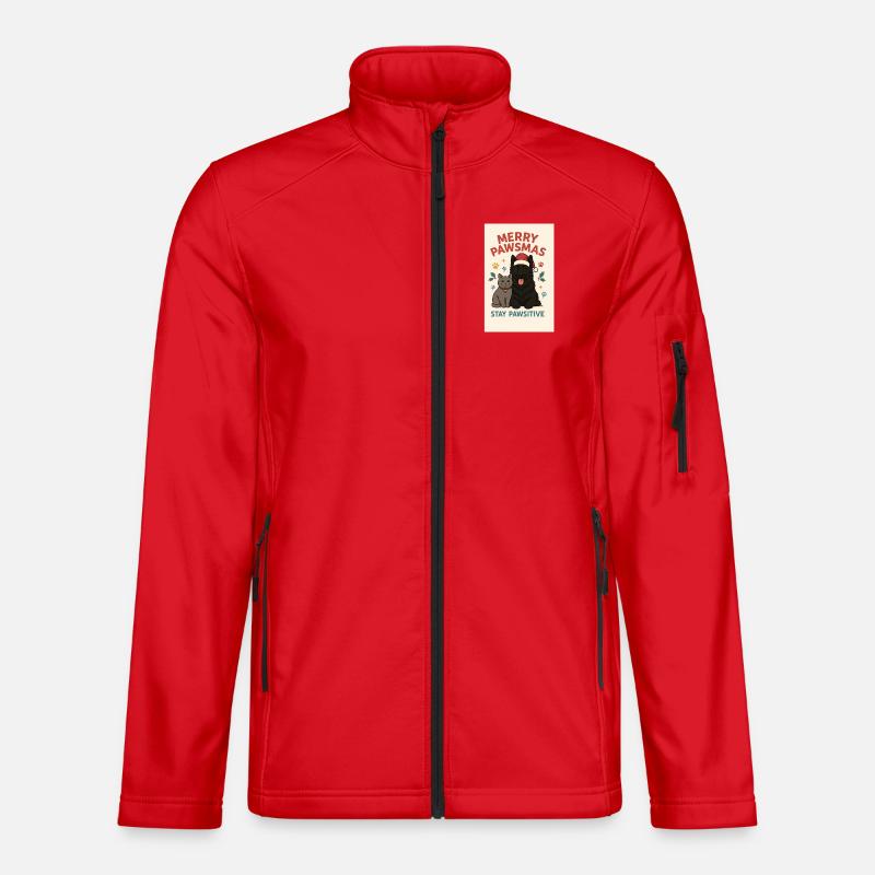 Pawsmas Freude Hund und Katze - Unisex Softshelljacke - Rot