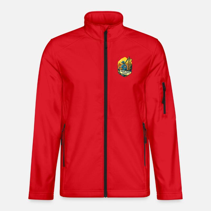 Trail rocks geschrieben - Unisex Softshelljacke - Rot