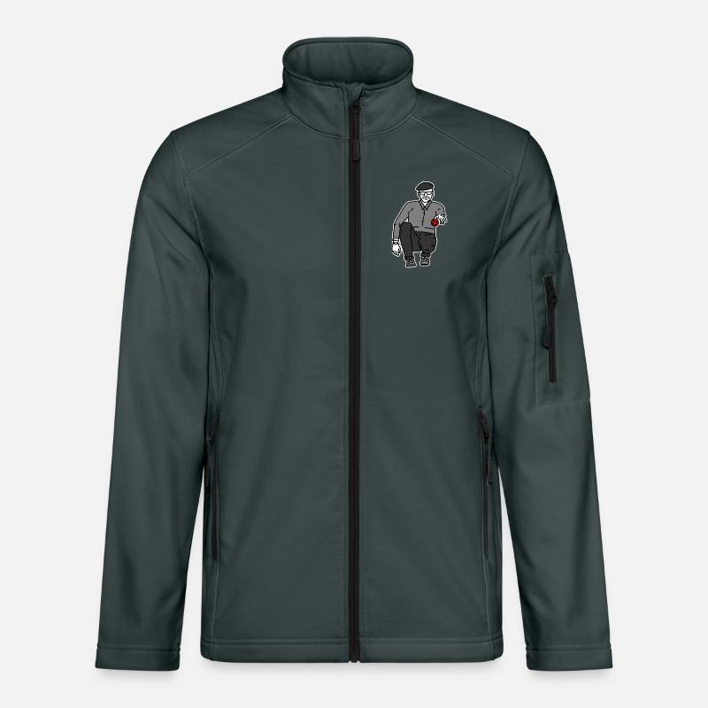 Petanque Player Left-Handed Unisex Softshell Jacket