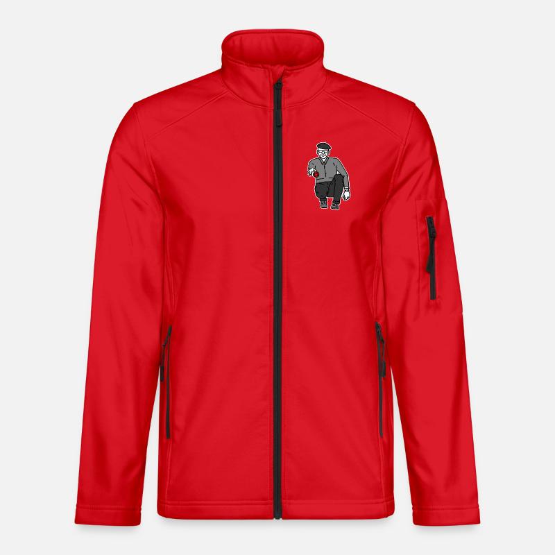 Petanque Player Right-Handed - Unisex Softshell Jacket - red