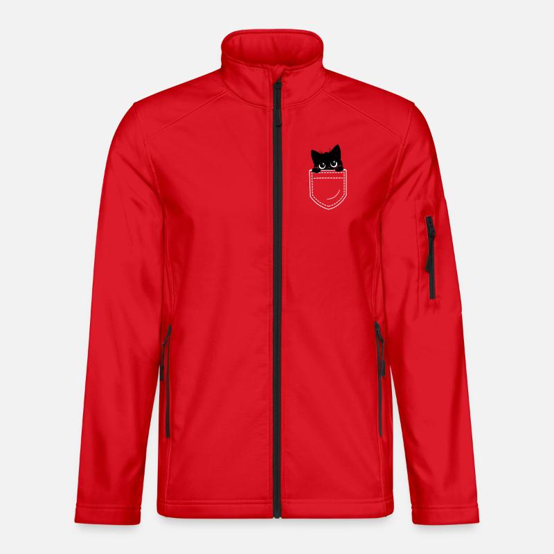 Chat noir Veste en tissu softshell Unisexe
