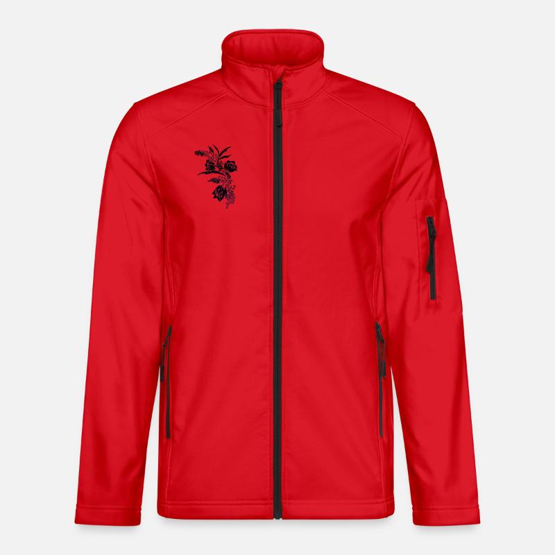 Night Blossoms Outlines Indigo Unisex Softshell Jacket