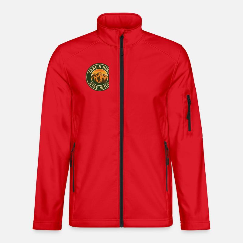 Take A Hike - Stay Wild - Unisex Softshell Jacket - red