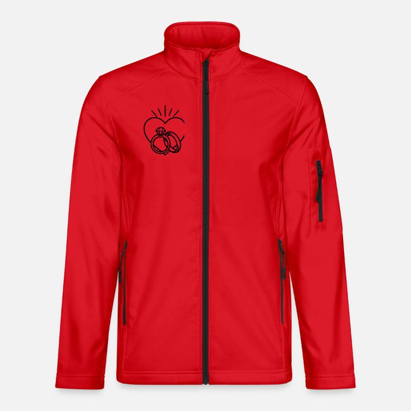 Wedding - Ring and heart Unisex Softshell Jacket