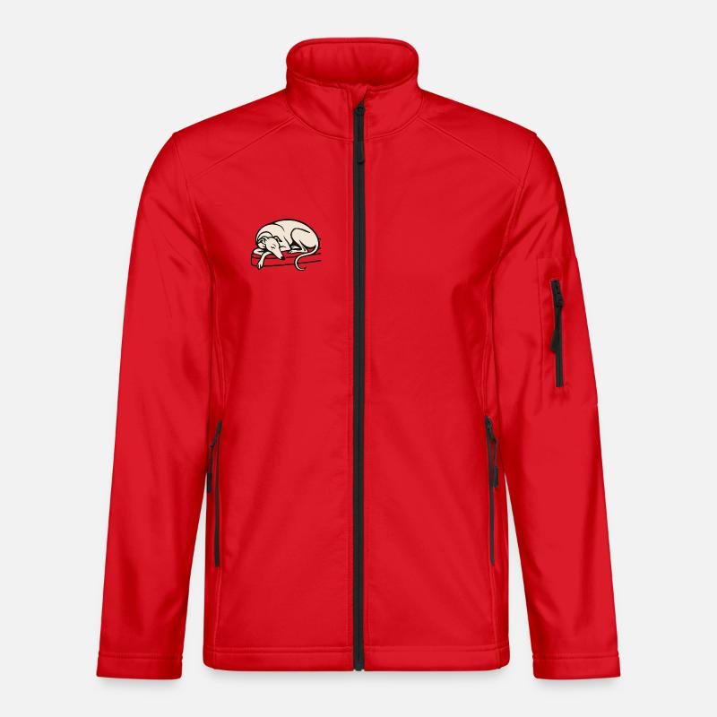 Galgo sleeping - Unisex Softshell Jacket - red