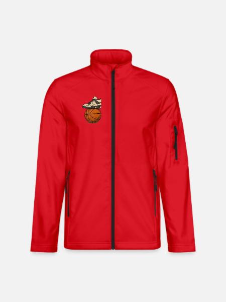 Sneaker über Basketball Street Art - Unisex Softshelljacke - Rot - Vorne