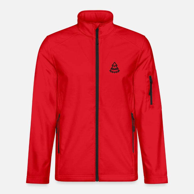 Christmas tree embroidered - Unisex Softshell Jacket - red