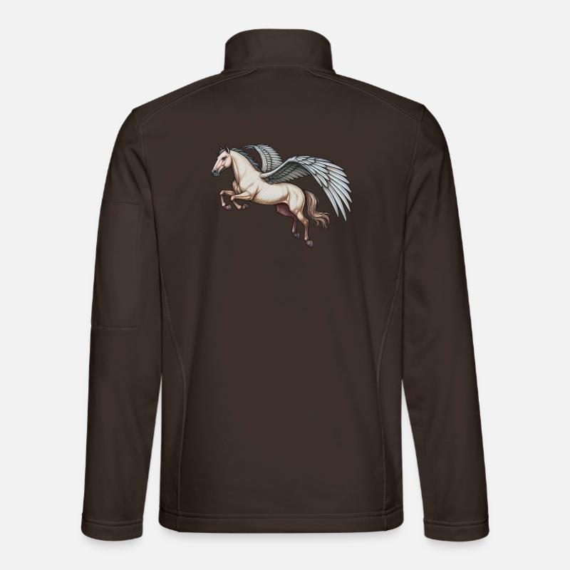 PEGASUS - animals - Unisex Softshell Jacket - chocolate brown