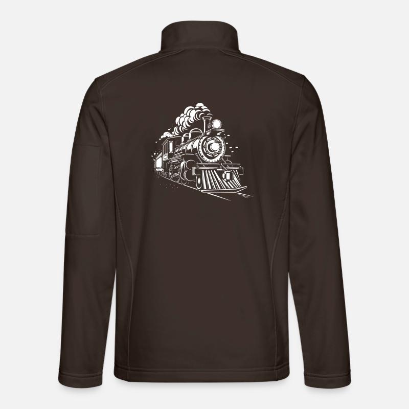 Dampflokomotive - Unisex Softshelljacke - Schokobraun