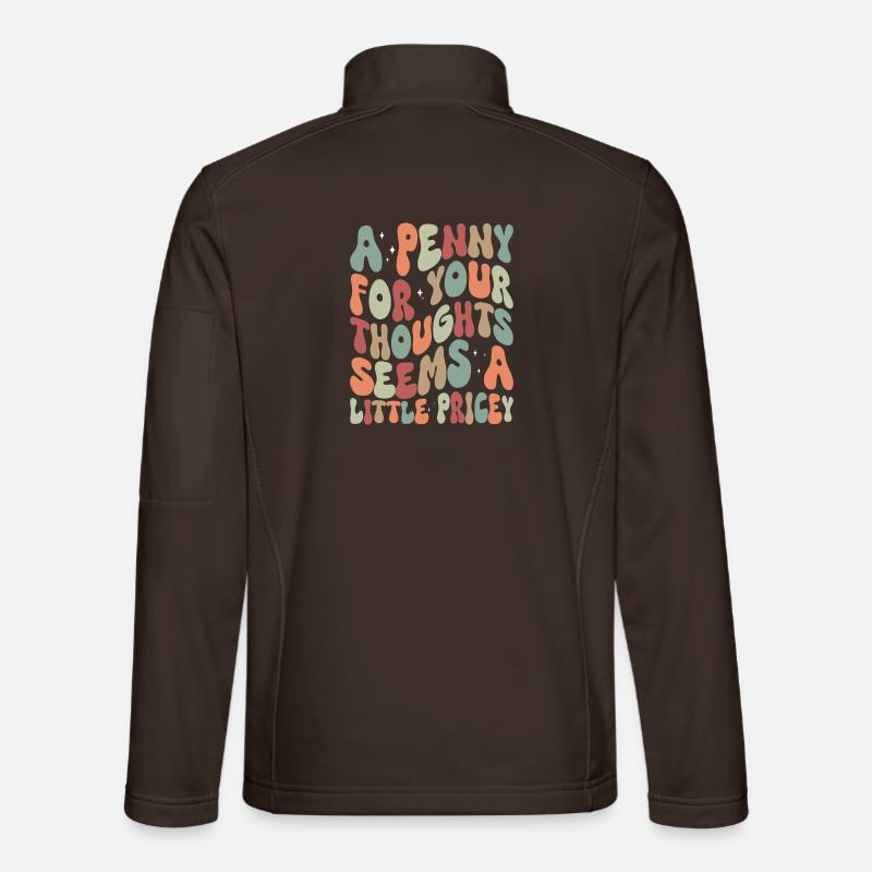 A Penny For Your Thoughts - Unisex Softshelljacke - Schokobraun