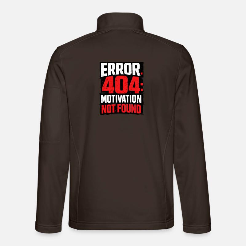 404-Motivation Not Found Minimalistisch - Unisex Softshelljacke - Schokobraun
