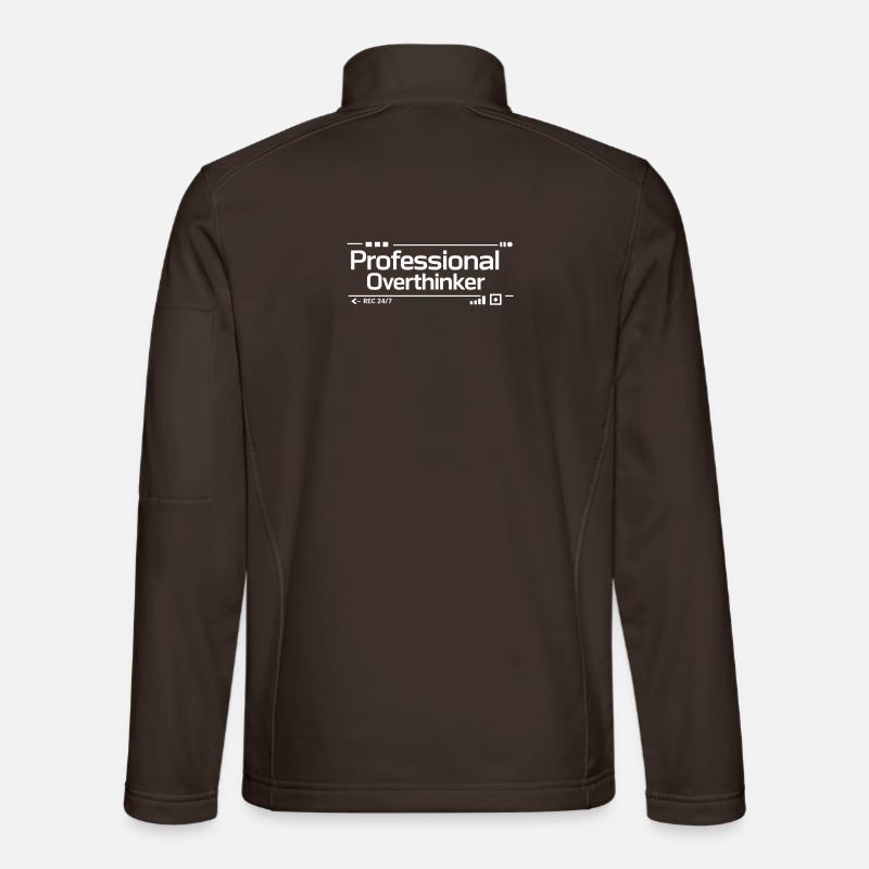 PROFESSIONAL OVERTHINKER Nerd - Unisex Softshell Jacket - chocolate brown