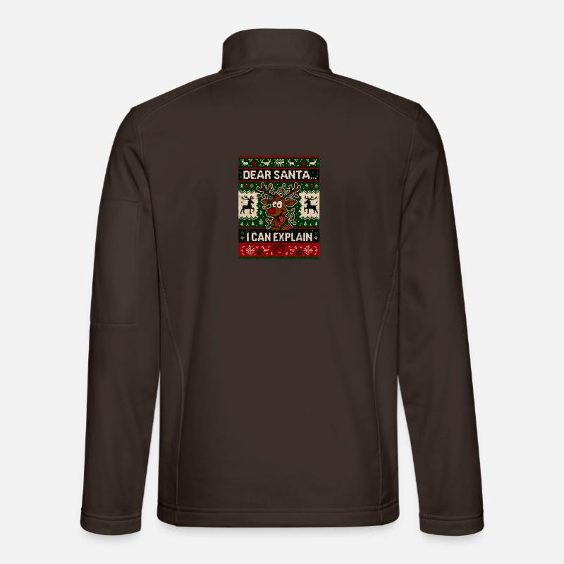 Dear Santa I Can Explain - Unisex Softshelljacke - Schokobraun
