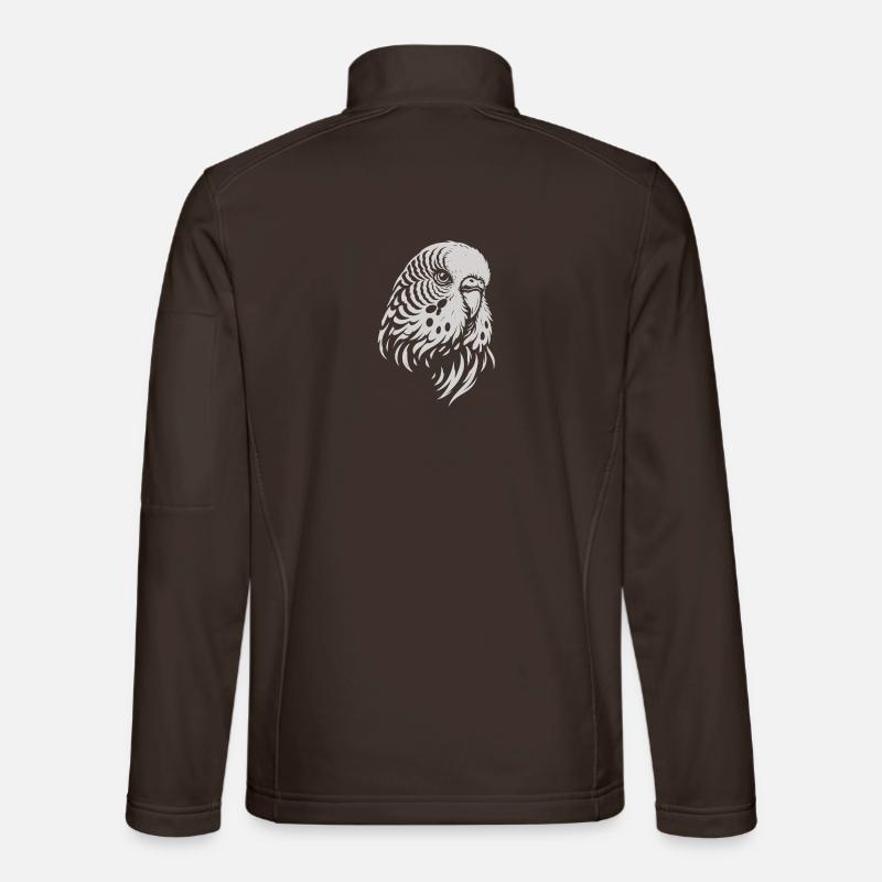 Budgie in minimalist vector style Unisex Softshell Jacket
