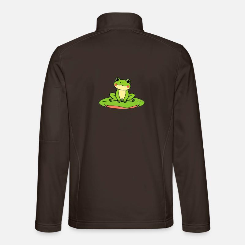 cute frog - Unisex Softshell Jacket - chocolate brown