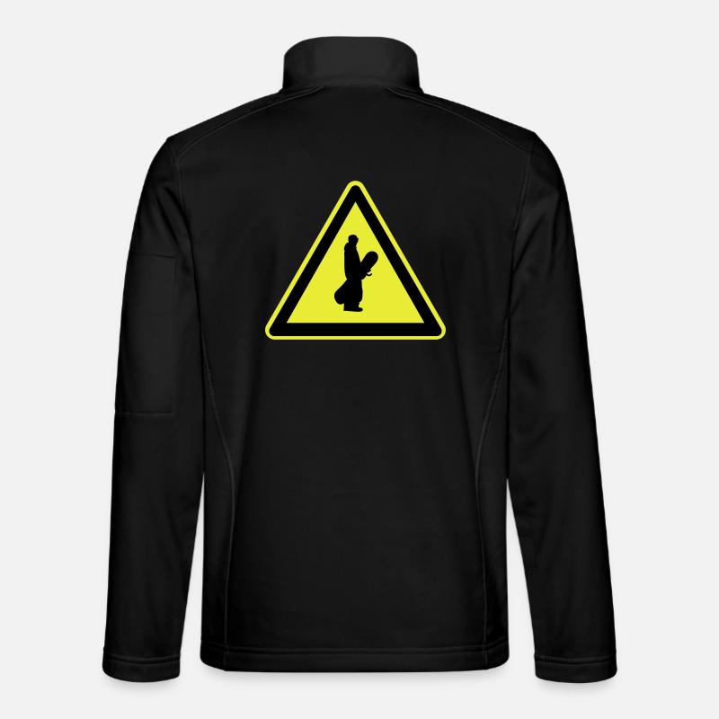 Plaque de snowboard - Veste en tissu softshell Unisexe - noir
