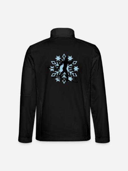 Flocon de neige ski de fond - Veste en tissu softshell Unisexe - noir - Dos