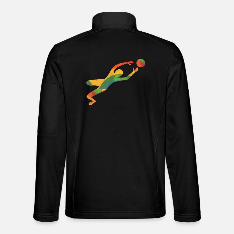 Colourful goalkeeper T-Shirts - Unisex Softshell Jacket - black