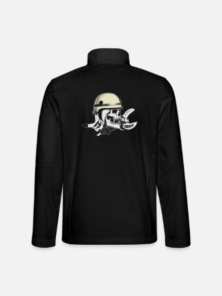 Feuerwehr und Rettungsdienst Skull - Unisex Softshelljacke - Schwarz - Hinten