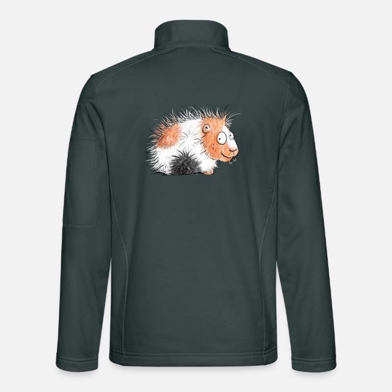 Cute guinea pig with daisies i gift Unisex Softshell Jacket