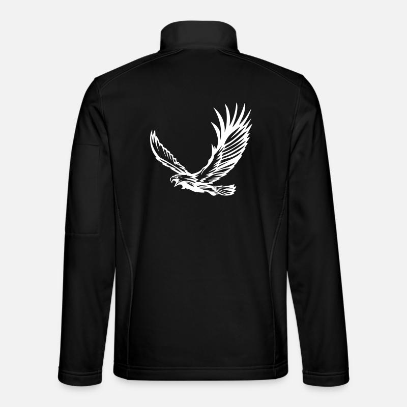 Adler im Flug - Unisex Softshelljacke - Schwarz