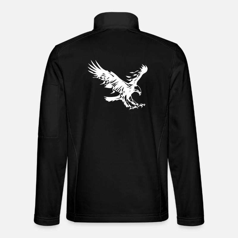 flaming eagle - design - Unisex Softshell Jacket - black