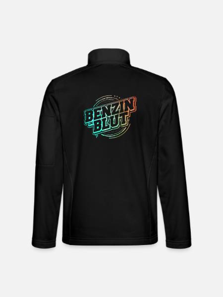 Benzin im Blut - Schrauber Bastler - Unisex Softshelljacke - Schwarz - Hinten