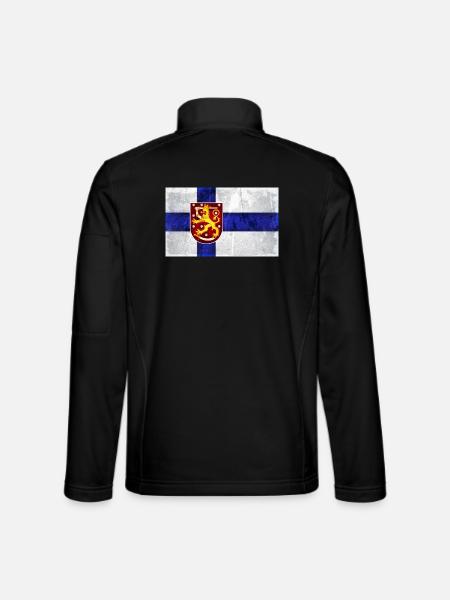Suomen lippuleijona - Unisex-softshelltakki - musta