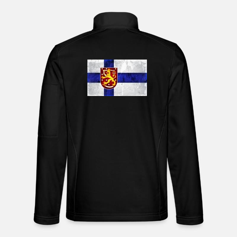 Drapeau de la Finlande Lion - Veste en tissu softshell Unisexe - noir