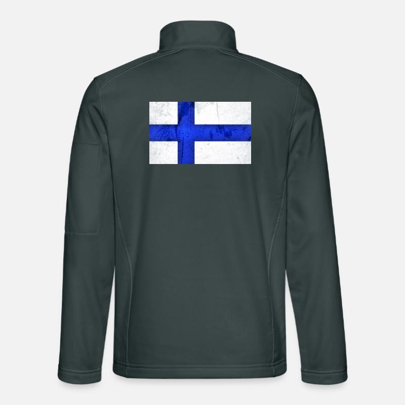 Drapeau de la Finlande Veste en tissu softshell Unisexe