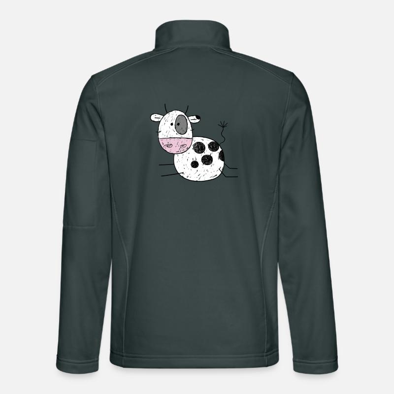 Witzige Kuh Comic I Kinder Geschenk I Kälbchen Unisex Softshelljacke