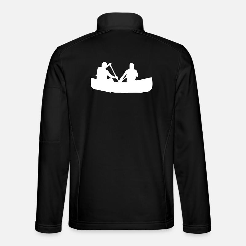 Canoë à rames - Design - Veste en tissu softshell Unisexe - noir