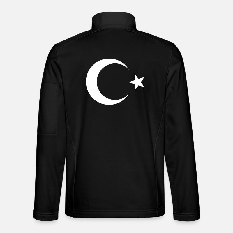 Turkish flag black - Unisex Softshell Jacket - black