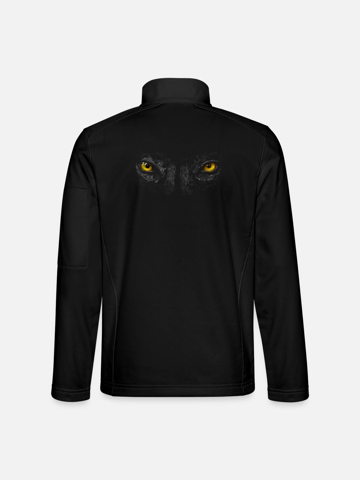 Augen - Unisex Softshelljacke - Schwarz - Hinten