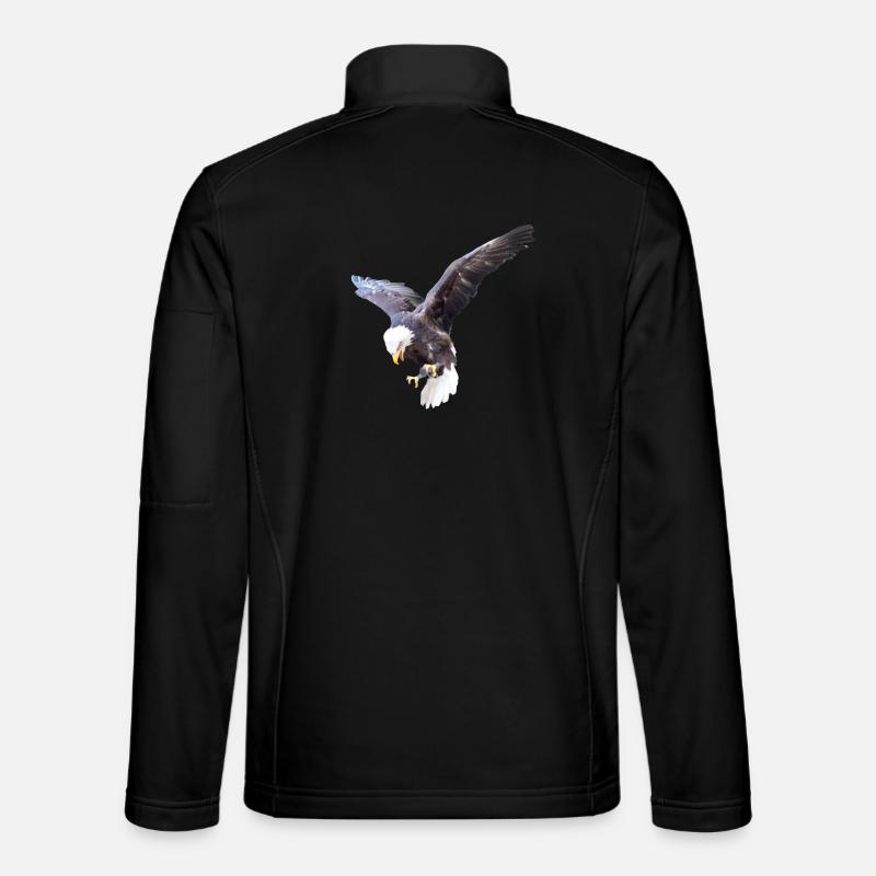 Adler im Sturzflug - Unisex Softshelljacke - Schwarz