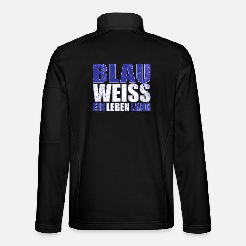 Blau Weiss ein Leben Lang Unisex Softshelljacke