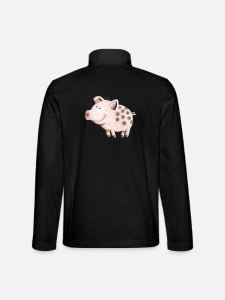 Süßes Schwein - Unisex Softshelljacke - Schwarz