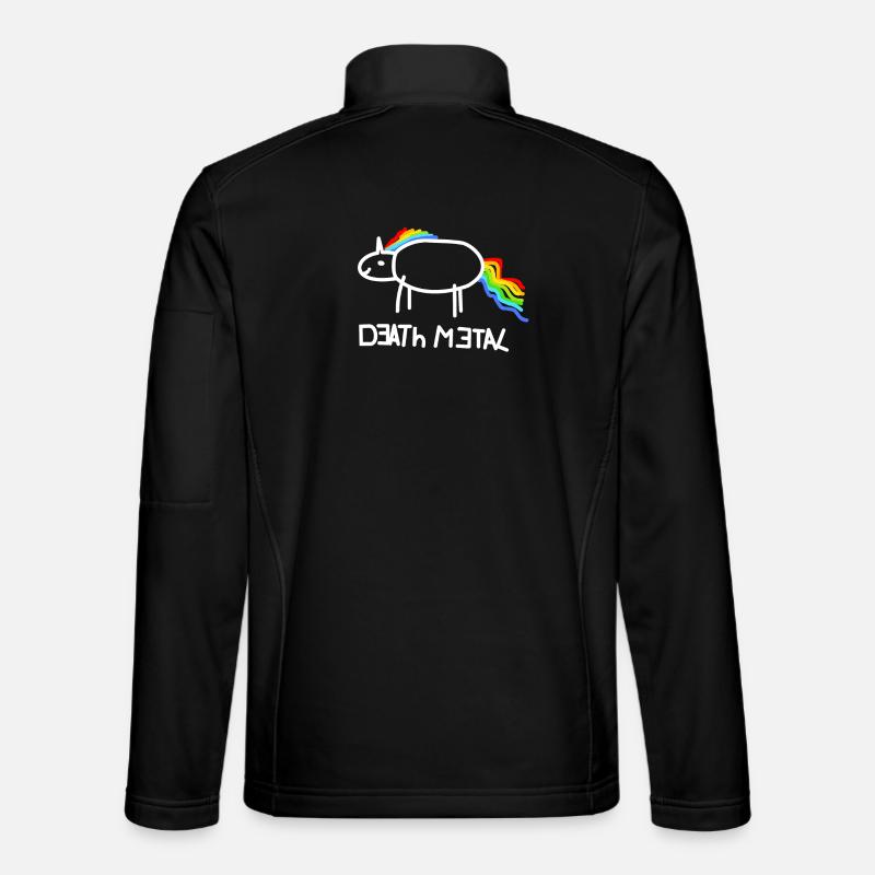 Death Metal Einhorn Musik - Unisex Softshelljacke - Schwarz