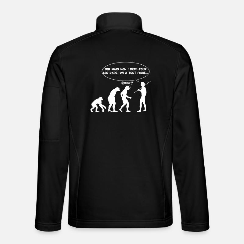 évolution inversée - Veste en tissu softshell Unisexe - noir